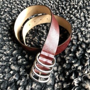 Streets Ahead multiple buckle belt brown leather